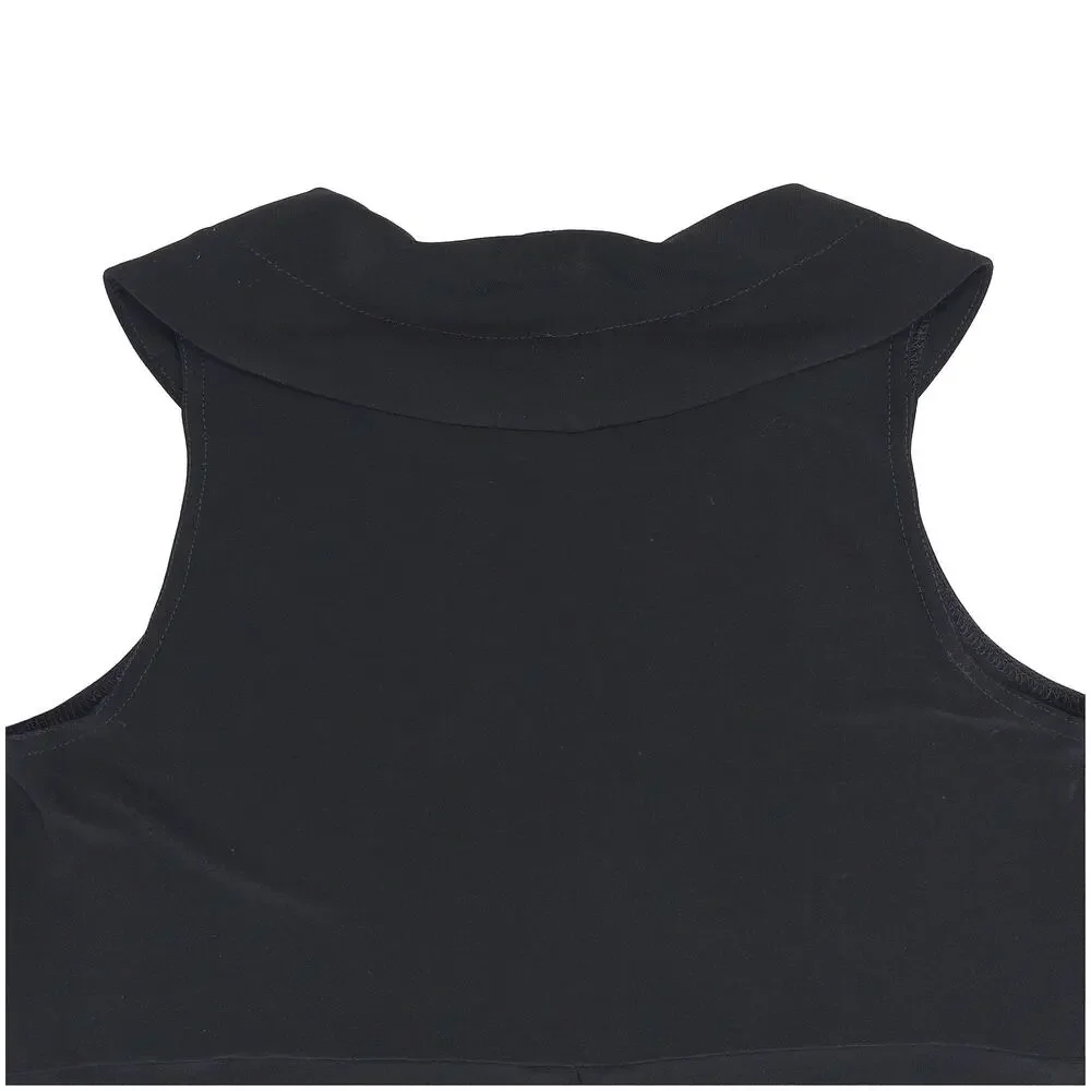 Joseph Ribkoff Sleeveless Cowl Neck Tunic Womens 6 Black A-Line Pockets